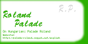 roland palade business card